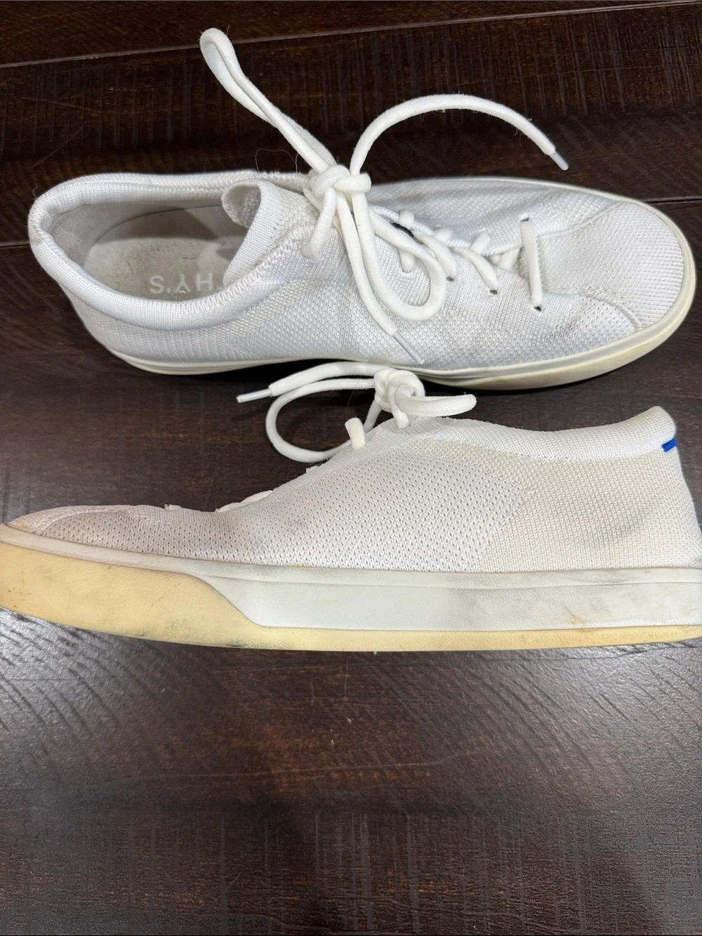 Rothy’s White Knit Lace-Up Women's Sneakers